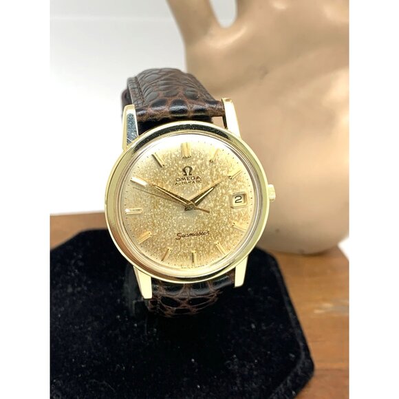 Omega Seamaster 166.03 Men's Watch Vintage 1965 Swiss Automatic Gold Tone 34mm - Picture 13 of 14